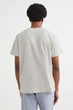 Футболка H&M Regular Fit L сіро бежевий 0685816143 - зображення 6