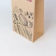 Пакет подарочный под вино eko-kraft 150*90*360 уп 5 штук/уп коричневый Крафт пакет для упаковки бутылки с надписью и рисунком бокала высокий Бумажный пакет с широким дном - изображение 2