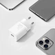 Сетевое зарядное устройство Baseus Super Silicone PD Charger 20W (1Type-C) White - изображение 6