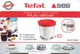 Набор баночек квадратных (6шт.) B=74mm H=74mm для йогуртницы Tefal (красная крышечка) XF100501 - изображение 1