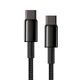 Кабель Baseus Tungsten Gold Type-C to Type-C 100W PD2.0 1m Fast Charging Data Cable 480Mbps Black - изображение 3