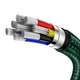 Кабель швидкого заряджання Type-C to Type-C Baseus Cafule Metal Green 100W Fast Charge (5A) 2m, зелений (CATJK-D06) - зображення 5