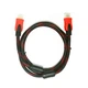 Кабель HDMI, 1.5m, с нейлоновой оплёткой и позолоченными коннекторами, чёрно-красный - изображение 3