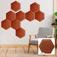 Декоративный самоклеящийся 3D Шестиугольник Sticker Wall Под кожу Оранжевый 200x230мм - изображение 14