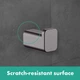 Крючок настенный одинарный HANSGROHE ADDSTORIS 41742340 прямоугольный металлический черный матовый хром - изображение 3