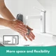Cмеситель для умывальника однорычажный HANSGROHE FINORIS белый латунь с донным клапаном 76010700 - изображение 5