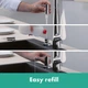 Дозатор врізний для кухонної мийки HANSGROHE A41 40438340 на 500мл металевий чорний - зображення 3