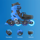 Роликовые коньки Neon Combo Skates Синие 30-33 (NT09B4) - изображение 6