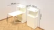 Стол книжка с этажеркой Практик 1 Ferrum-decor 1200x640x990 Белый металл ДСП Белый 16 мм (PRA108) - изображение 1