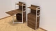 Стол книжка с этажеркой Практик 1 Ferrum-decor 1200x640x990 Белый металл ДСП Дуб Таверна 16 мм (PRA113) - изображение 2