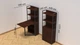 Стол книжка с этажеркой Практик 2 Ferrum-decor 1555x640x990 Черный металл ДСП Венге Магия 16 мм (PRA203) - изображение 2