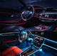 Автомобильная светодиодная ЛЕД подсветка RGB в салон автомобиля, Bluetooth управление, опто волокно - изображение 3