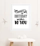 Постер Happy Moments на день рождения "Happiest of Birthday wishes to you" А4 без рамки (02105) - изображение 2