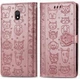 Чехол Embossed Cat and Dog для Xiaomi Redmi 8A книжка кожа PU Rose-Gold - изображение 5
