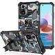 Чехол Military Shield для Xiaomi Poco M5s бампер противоударный с подставкой Navy-Blue - изображение 1