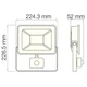 Прожектор светодиодный LED Horoz Electric ASLAN/S-50 50W 6400K с датчиком движения IP65 068-011-0050 - изображение 2