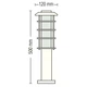 Світильник вуличний садово-парковий Horoz Electric LADIN-3 IP44 E27 нерж 075-002-0003 - зображення 2