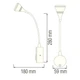 Светильник светодиодный поворотный подсветка Бра LED Horoz Electric KUGU 3W 4200K серебро 040-006-0003 - изображение 2
