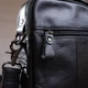 Сумка планшет через плечо мужская из натуральная кожи Vintage leather-14816 Черная - изображение 12