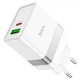 Мережевий зарядний пристрій Hoco N21 Topspeed PD30W+QC3.0 (1USB/1Type-C/3A) Білий - зображення 4