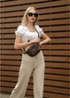 Бананка сумка на пояс Sambag Polo бананка сумка на пояс из качественной эко кожи универсальная поясная сумка бананка темно коричневая - изображение 4
