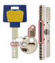 Циліндр MUL-T-LOCK INTERACTIVE + 105 мм (35х70Т) ключ-тумблер Нікель - зображення 5