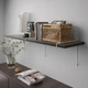 Настінна полиця IKEA BERGSHULT / PERSHULT 120х30 см чорно-коричнева (892.907.65) - зображення 4