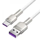 Кабель швидкого заряджання USB-Type-C Baseus Cafule Metal 66W Fast Charging (6A) White 2m, білий (CAKF000202) - зображення 2