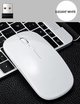 Компьютерная бесшумная USB беспроводная мышка Wireless 2.4 ГГц Mouse оптическая мышь на аккумуляторе (753346680) для пк/планшета (беспроводная мышь) Белая - изображение 2