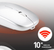 Компьютерная бесшумная USB беспроводная мышка Wireless 2.4 ГГц Mouse оптическая мышь на аккумуляторе (753346680) для пк/планшета (беспроводная мышь) Белая - изображение 10