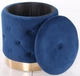 Пуф Janett AMF Blue/Golden (мягкий/сталь/ткань Велюр) (547484) - изображение 3