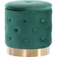 Пуф Janett AMF Green/Golden (м'який/сталь/тканина Велюр) (547485) - зображення 1