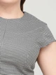 Сукня коротка жіноча H&M 0577512 36 Чорна з білим (KAY2000001111024) - зображення 4