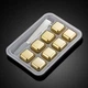 Кубики для виски и других напитков металлические Золото + щипцы Whiskey Stones Gold 8 шт 10056 - изображение 2