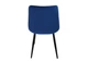 Стул обеденный мягкий велюровый Intarsio CHARLIE черный металлический каркас / ткань синий - изображение 4
