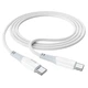 Кабель Hoco X70 Ferry Type-C to Type-C PD2.0 60W 20V 3A 1M White - зображення 4