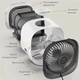 Портативный настольный мини кондиционер климатизатор Air Cooler M201 переносной USB охладитель с увлажнителем и очистителем воздуха на 3 Вт + ночник - изображение 9