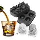 Силіконова форма для льоду Skull Black 4 черепа - изображение 1