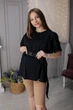 Футболка для беременных oversize с секретом для кормления HN Черная - изображение 1
