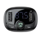 Автомобильный FM-трансмиттер (FM-модулятор) Baseus T-Complex S09 Bluetooth MP3 c функцией зарядного устройства 2-USB (3.4А) и вольтметром CCTM-01 - изображение 4