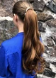Шиньон на ленте кудрявый PoliLy № 27 льняной темный термостойкое волокно - изображение 3