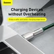 Кабель быстрой зарядки «Type-C to Type-C» Baseus Cafule Metal Green 100W Fast Charge (5A) 1m, зелёный (CATJK-C06) - зображення 8
