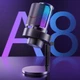 Fifine AmpliGame A8 USB микрофон с RGB подсветкой, поп фильтром, мониторингом в реальном времени - Черный - изображение 3