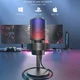 Fifine AmpliGame A8 USB микрофон с RGB подсветкой, поп фильтром, мониторингом в реальном времени - Черный - изображение 9