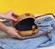 Кругла сумка плетена з ротанга D.Hats колір коричневий - зображення 4