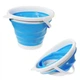 Складне відро силіконове 10 літрів UKC Silicon Bucket Синє - зображення 1