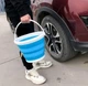 Складне відро силіконове 10 літрів UKC Silicon Bucket Синє - зображення 9