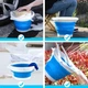 Складне відро силіконове 10 літрів UKC Silicon Bucket Синє - зображення 10