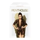 Комплект пеньюар с декором в виде роз и стрингами Penthouse - Sweet Retreat Black XL - изображение 3