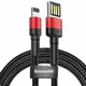 Кабель Baseus Cafule Special Edition Cable USB to Lightning 2.4A 1m CALKLF-G91 Black-Red - изображение 1